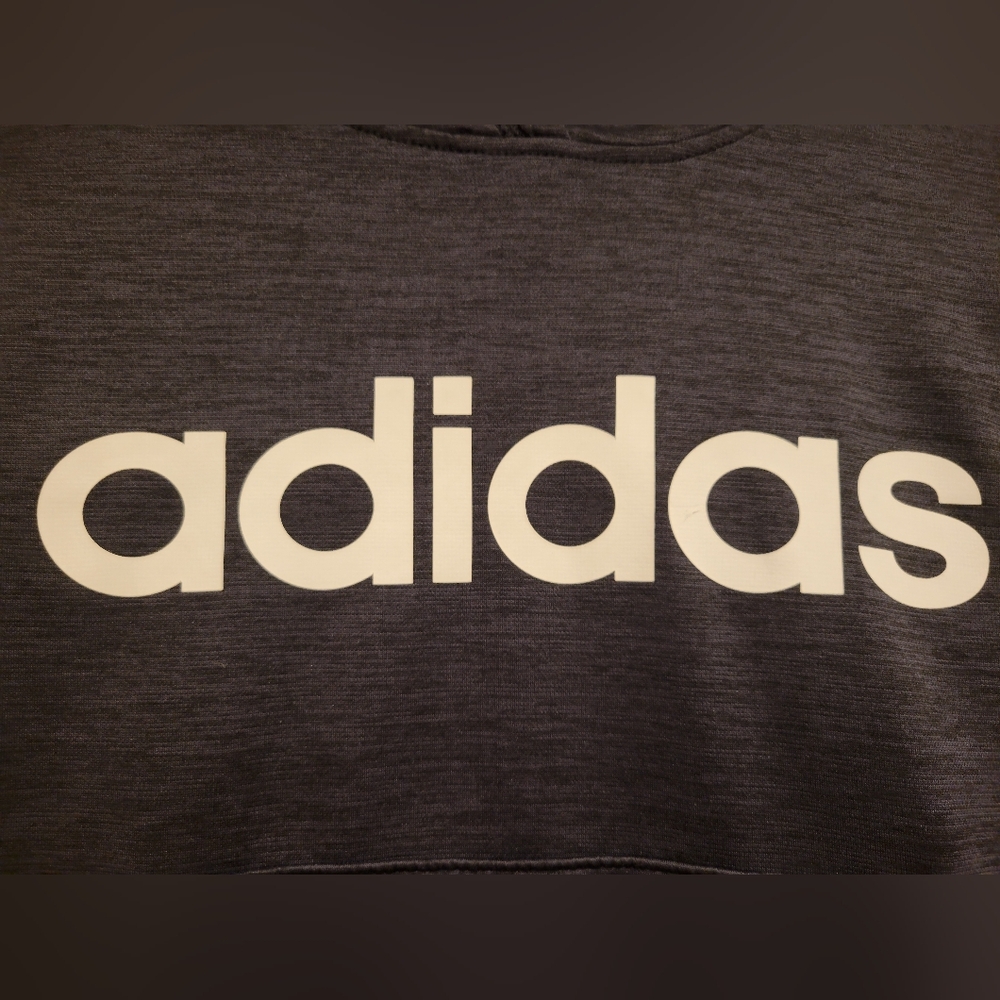 Boys Adidas Black and White Hoodie.  Boys Size 8 - Picture 3 of 8